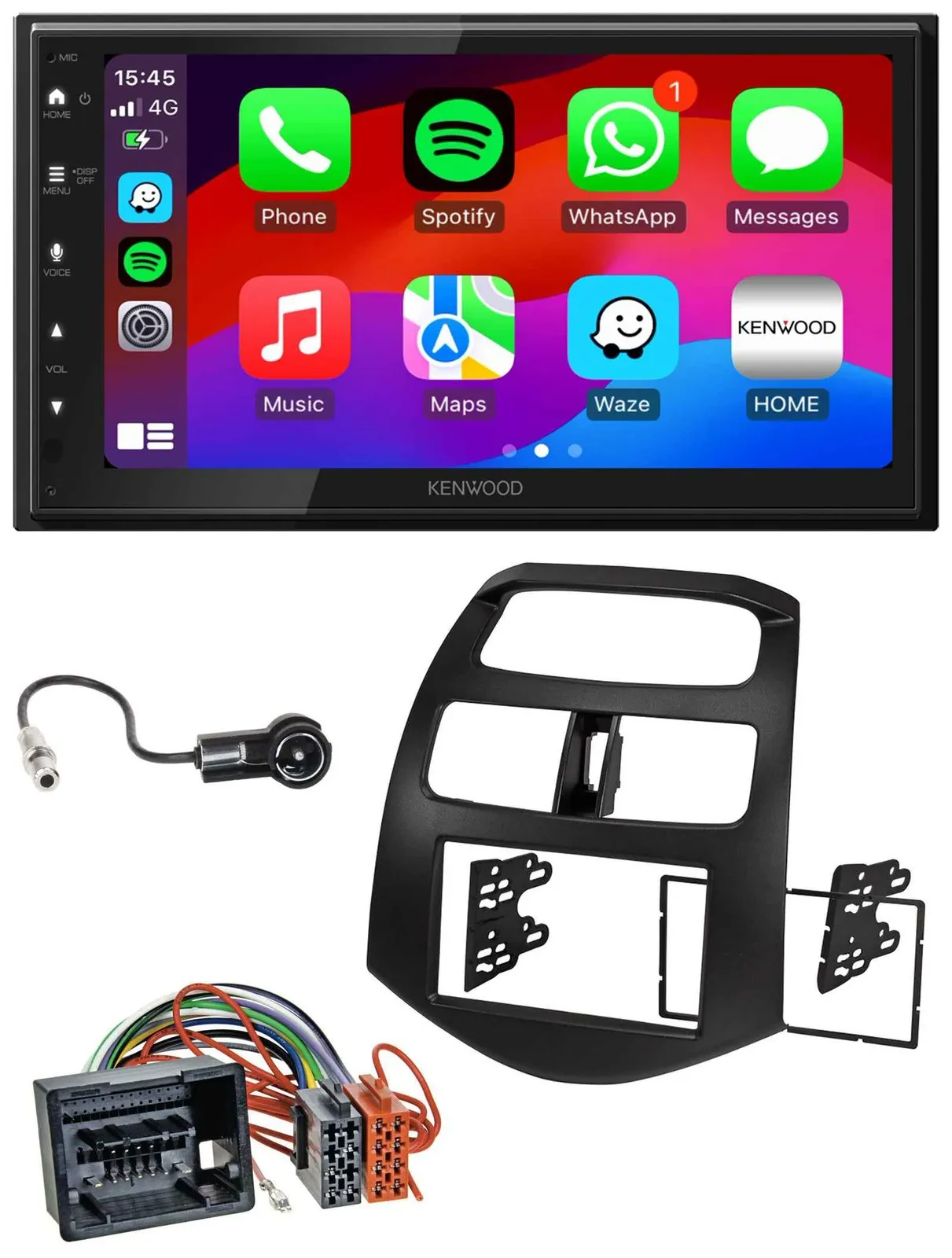 Kenwood MP3 USB DAB 2DIN Bluetooth Autoradio für Chevrolet Spark ab 2013