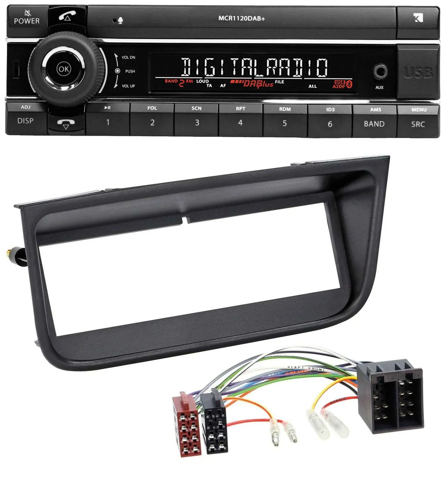 Kienzle Bluetooth MP3 USB DAB Autoradio für Peugeot 406