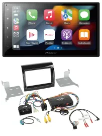 Pioneer DAB Bluetooth 2DIN USB Lenkrad Autoradio für Fiat Citroen Peugeot Infoad