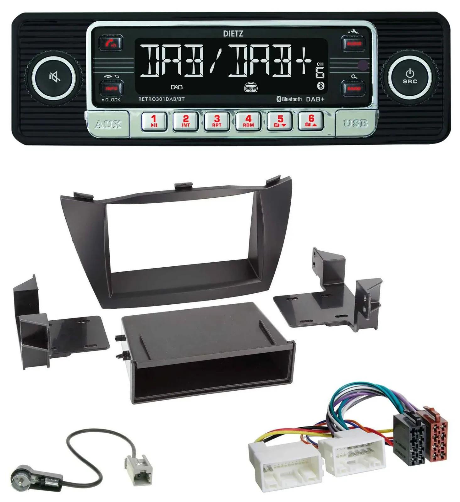 Dietz USB DAB MP3 Bluetooth Autoradio für Hyundai ix35 (LM, 2010-2013)