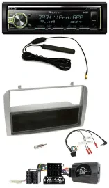 Автомагнитола для Alfa Romeo GT/147 (2007–2010) Pioneer MP3 USB CD DAB, серебристая, с нишей