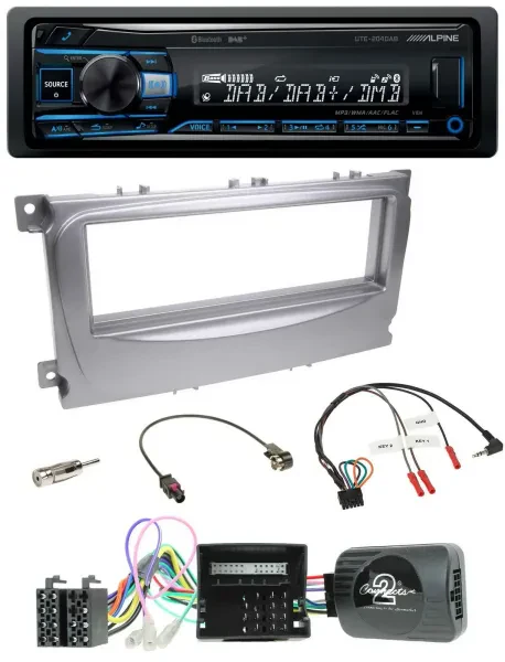 Alpine USB Bluetooth DAB Lenkrad Autoradio für Ford S-Max Mondeo Can-Bus 07-14 s