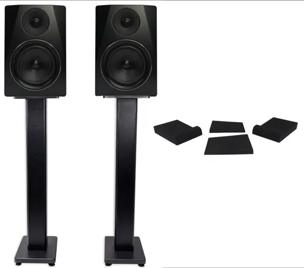 Pair Rockville APM6B 6.5" 2-Way 350 Watt Powered USB Studio Monitors+Stands+Pads