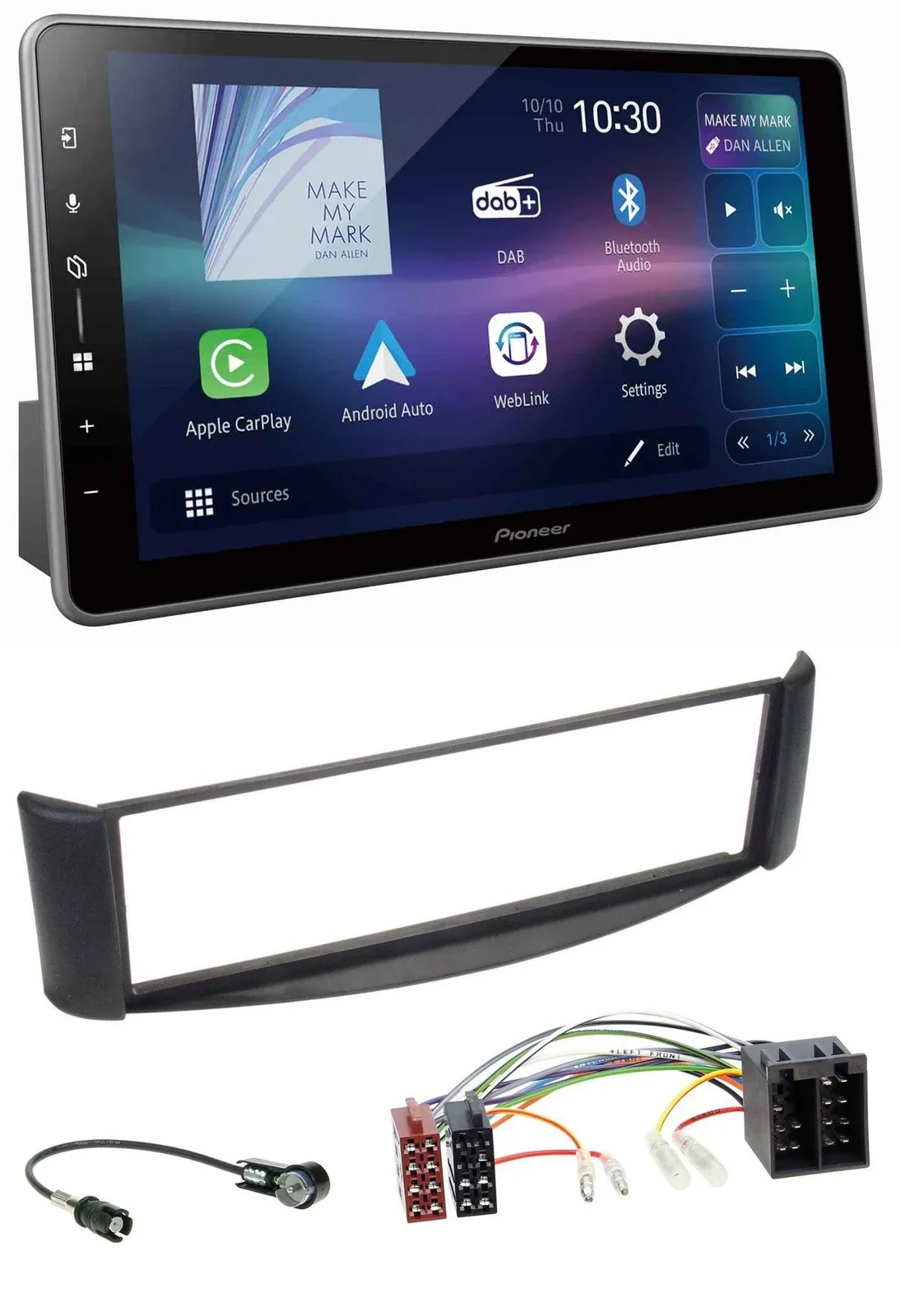 Pioneer Bluetooth USB DAB MP3 Autoradio für Smart ForTwo (1998-2007)