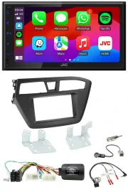 JVC Bluetooth USB Lenkrad 2DIN DAB Autoradio für Hyundai i20 ab 2015 ohne Sounds