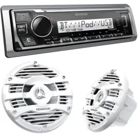 Kenwood KMR-M332BT Marine Receiver + 6.5" Marine Speakers