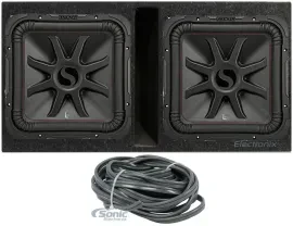 2x KICKER 45L7R152 3600W 15" Car Subwoofers w/ Dual Vented Box Enclosure Package