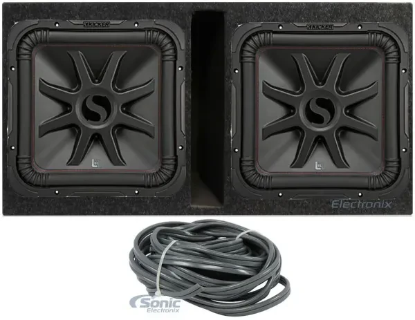 2x KICKER 45L7R152 3600W 15" Car Subwoofers w/ Dual Vented Box Enclosure Package