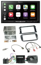 Pioneer 2DIN Lenkrad USB DAB DVD Bluetooth Autoradio für Ford C-Max Galaxy Focus