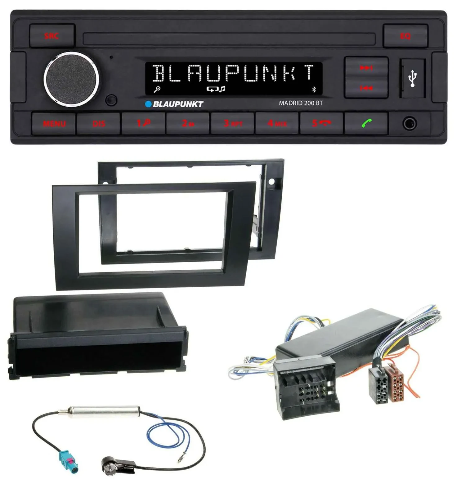 Blaupunkt USB AUX Bluetooth MP3 Autoradio für Audi A4 99-01 B5 Symphony Bose Akt