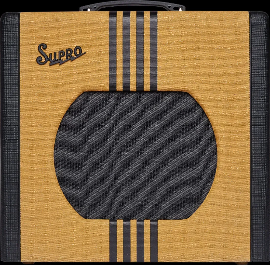 Supro Delta King 12 15 Watt 1 x 12" Tube Combo Amp - Tweed with Black Stripes