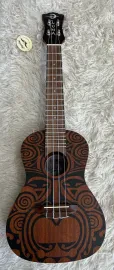 Luna Guitars Luna UKE TRIBAL Concert Size Mahogany Acoustic Ukulele - Satin Natural