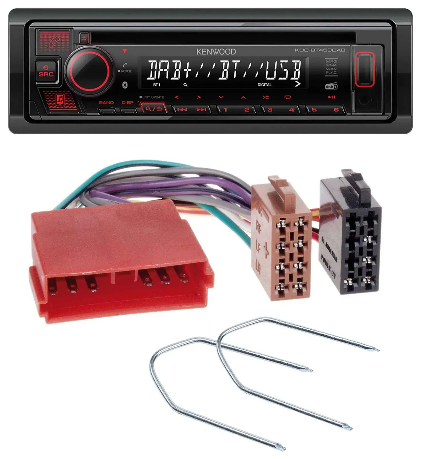 Kenwood MP3 CD USB Bluetooth DAB Autoradio für Peugeot 205, 405, 505, 605