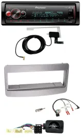 Автомагнитола Pioneer Bluetooth DAB USB для Toyota RAV4 2001–2006, темно-серебристая, с поддержкой кнопок на руле