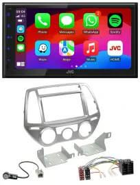 JVC Bluetooth 2DIN MP3 DAB USB Autoradio für Hyundai i20 12-14 man. Klima