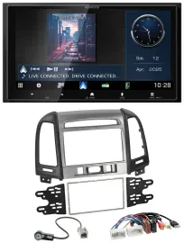 Kenwood Bluetooth 2DIN USB DAB MP3 Autoradio für Hyundai Santa Fe USB AUX 3 Scha