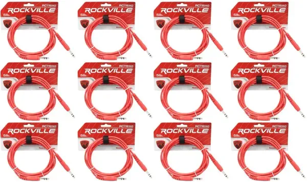 Коммутационный кабель Rockville RCTR110R Red 3 м (12 штук)