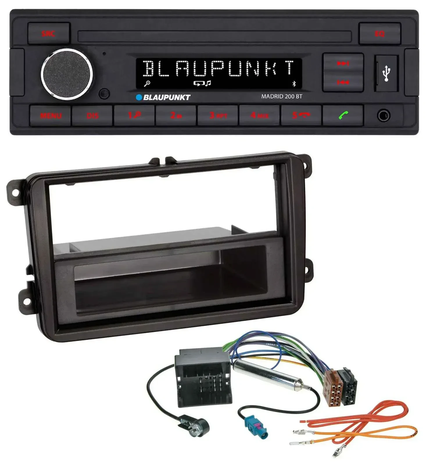 Blaupunkt USB AUX Bluetooth MP3 Autoradio für VW Caddy Golf V VI Jetta ab 03