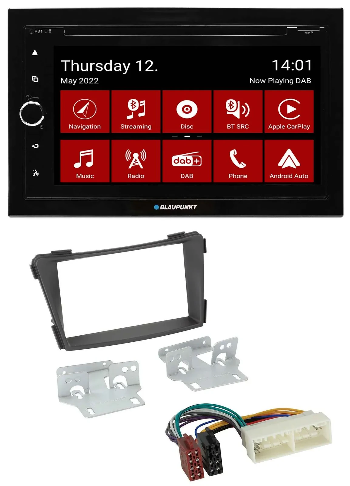 Автомагнитола для Hyundai i40 (Typ VF) Blaupunkt 2-DIN, MP3/DVD, Bluetooth, DAB, USB