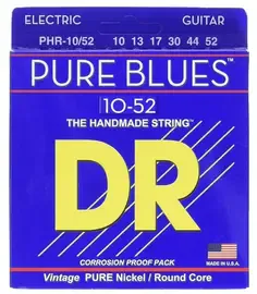 Струны для электрогитары DR Strings PHR-10/52 Pure Blues 10-52