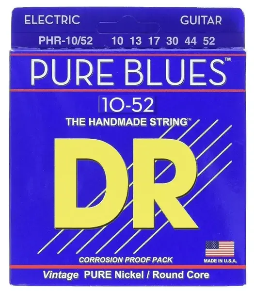 Струны для электрогитары DR Strings PHR-10/52 Pure Blues 10-52