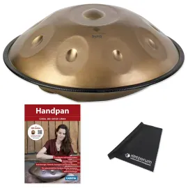 Sela SEHP203 Harmony Handpan D-Kurd Edelstahl mit Lehrbuch und Tuch