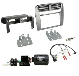 Установочный комплект для автомагнитолы Caraudio24 2-DIN для Fiat Grande Punto антрацит с адаптером рулевого управления (набор)