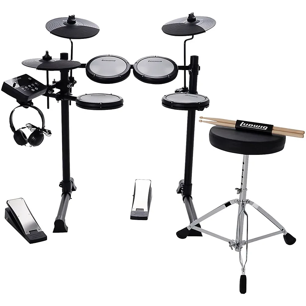 Электронная ударная установка Ludwig Edge LED101 (набор, 8 шт.), сетчатые пэды, USB-MIDI