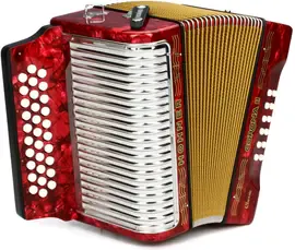 Аккордеон Hohner Corona II Classic Diatonic Accordion, Keys of F/Bb/Eb, Pearl Red