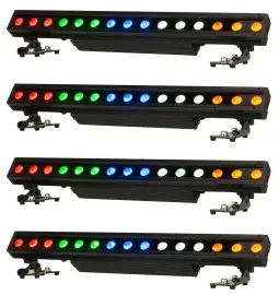 Прибор смены цвета American DJ 15 Hex Bar IP RGBAW+UV LED DMX (4 штуки)