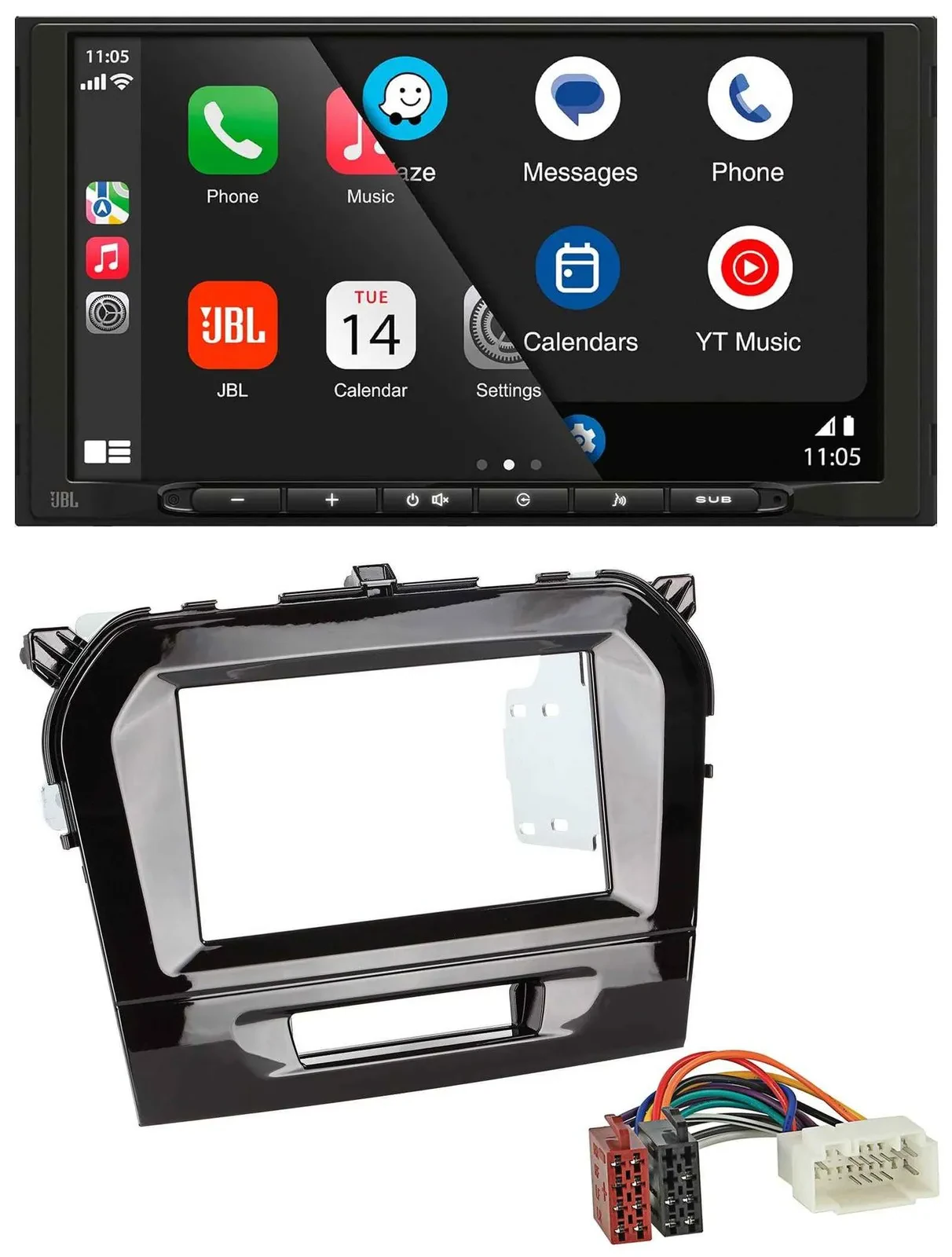 JBL USB 2DIN MP3 Bluetooth AUX Autoradio für Suzuki Vitara (ab 2015)