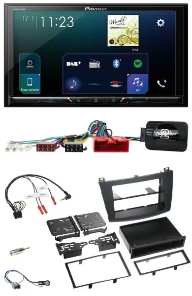 Pioneer Lenkrad Bluetooth USB 2DIN DAB Autoradio für Mazda 3 09-13 Can-Bus