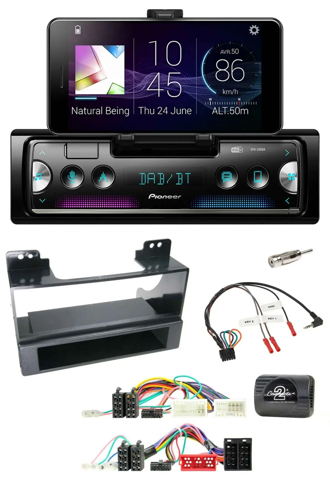 Автомагнитола Pioneer для KIA Carnival II VQ (2006–2011) USB, Bluetooth, DAB, поддержка кнопок на руле