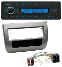 Автомагнитола для Lancia Y (843, 2003–2011) VDO Bluetooth, USB, AUX, MP3 антрацит