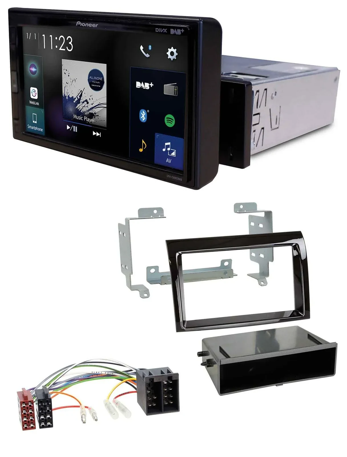 Pioneer DAB MP3 Bluetooth USB Autoradio für Fiat Ducato (06-10) - piano