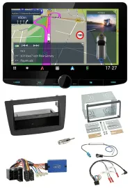Kenwood Bluetooth DAB TMC 2DIN Lenkrad USB Navigation für Alfa Romeo Mito ISO 95