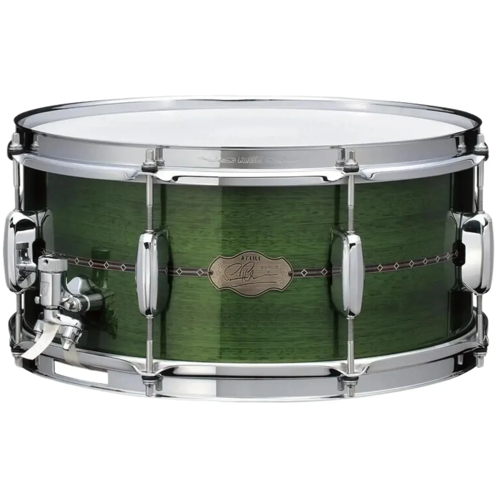 Малый барабан Tama Simon Phillips Signature African Mahogany 14x6.5 Forest Green