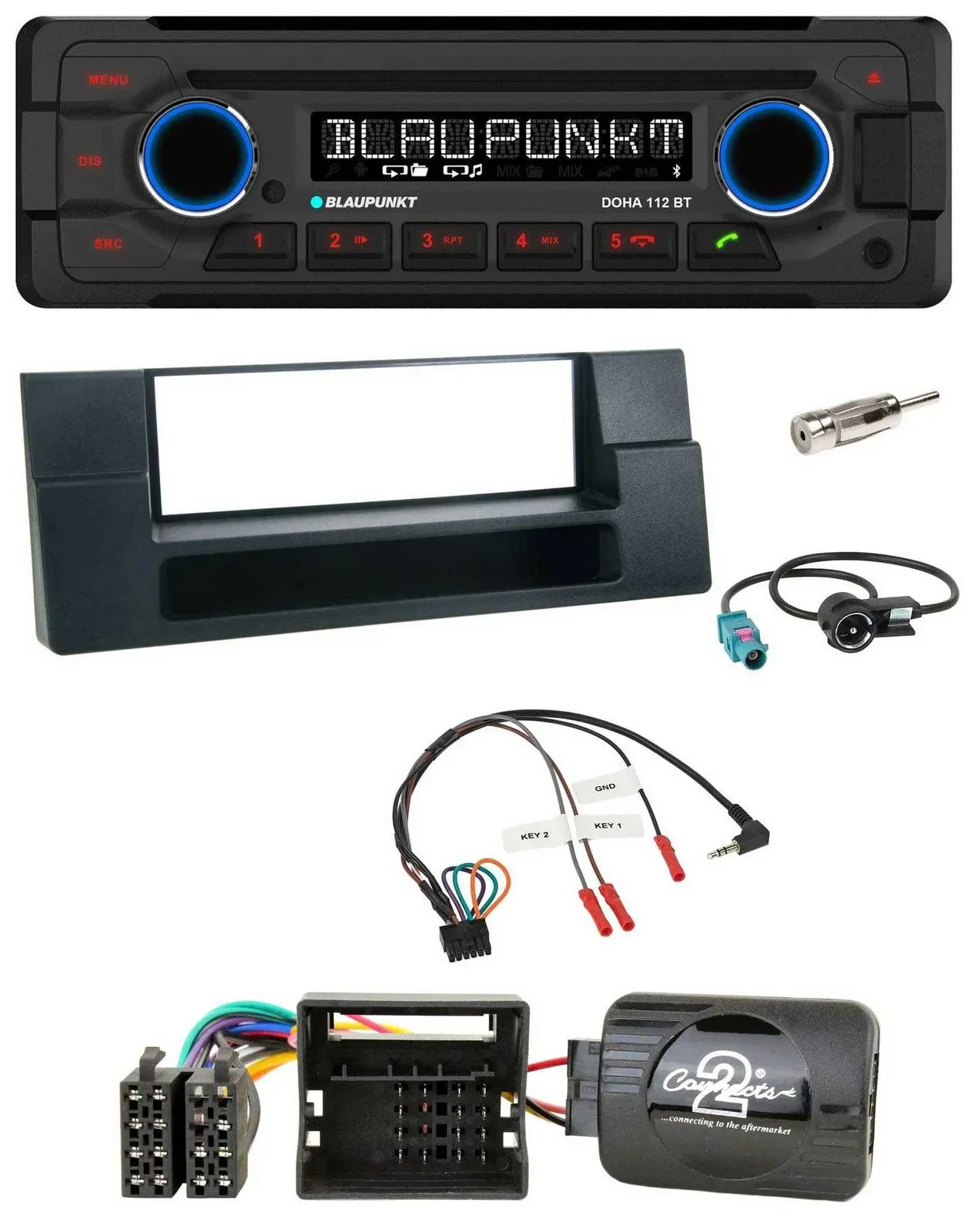 Blaupunkt Lenkrad MP3 CD Bluetooth USB Autoradio für BMW 5er 01-04 E39 Aktivsyst