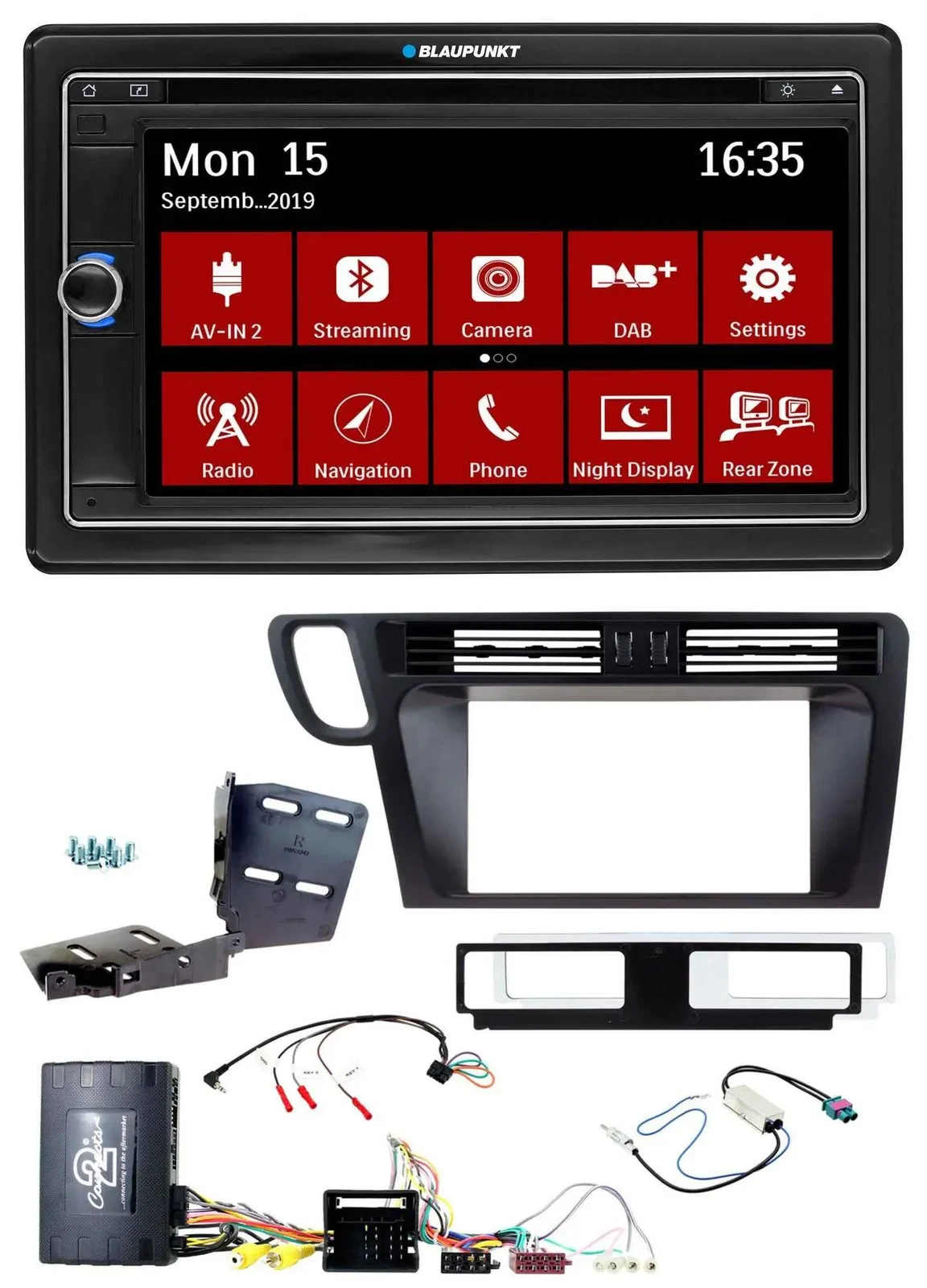 Blaupunkt Lenkrad DAB TMC 2DIN USB Bluetooth Navigation für Audi Q5 8R 08-17 Inf