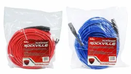 Микрофонный кабель Rockville RCXFM100P Red/Blue 30.5 м (2 штуки)