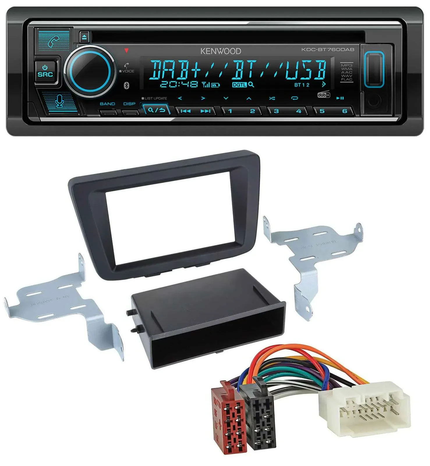 Kenwood MP3 Bluetooth DAB USB CD Autoradio für Suzuki Baleno (EW, ab 2016)