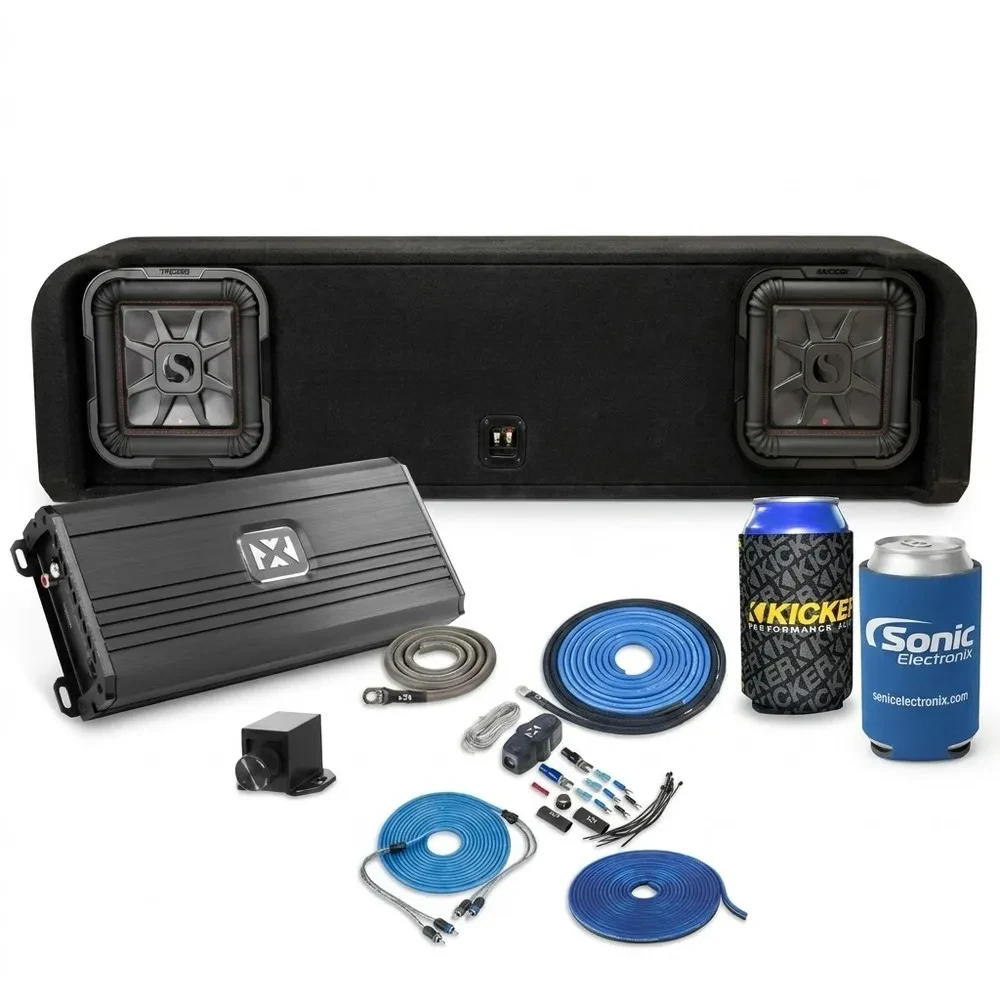 Сабвуфер пассивный для Ford 2009–2021 Kicker 51KFDL7T102 (набор) + усилитель NVX с комплектом установки