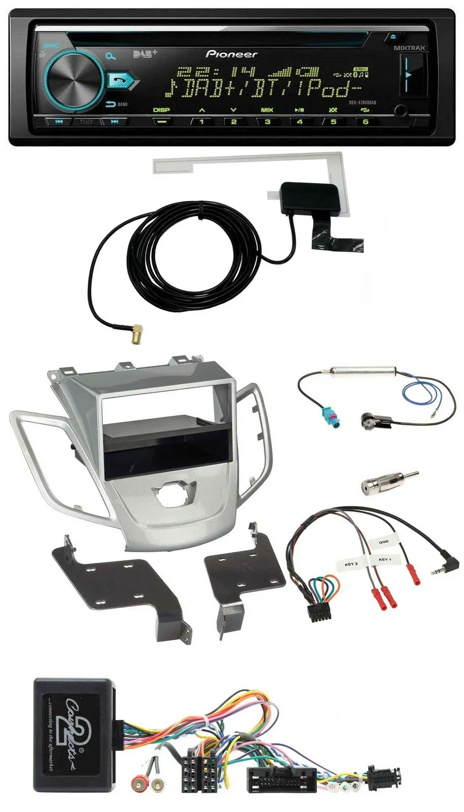 Pioneer MP3 Lenkrad CD USB DAB Autoradio x für Ford Fiesta 2010-13 ohne Display