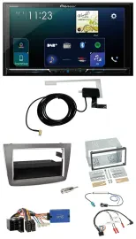 Автомагнитола Pioneer 2DIN DAB USB Bluetooth для Alfa Romeo MiTo (2013–2018), поддержка кнопок на руле
