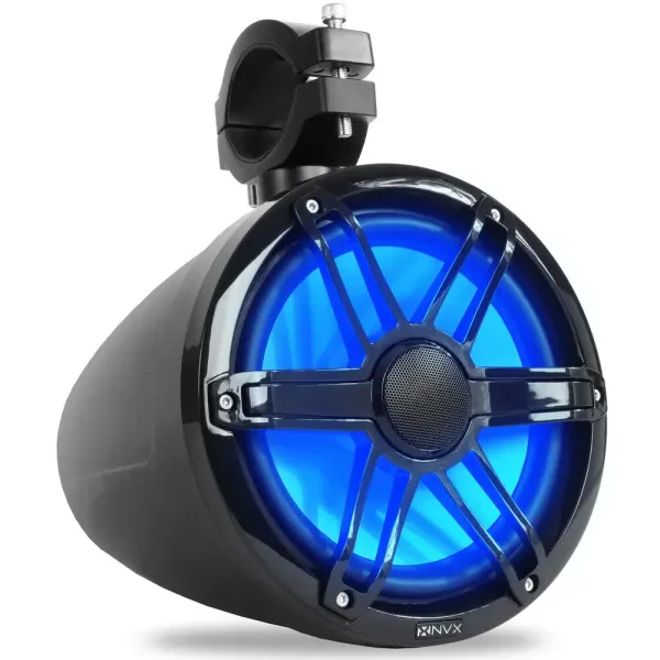 NVX MVTSP8B 8" V-Series 2-Way Marine Tower Speaker w/ LED Lighting
