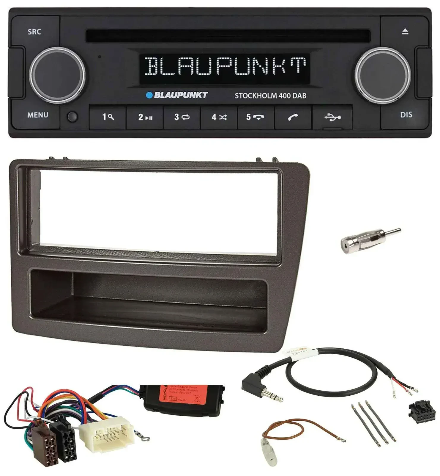 Blaupunkt Lenkrad Bluetooth DAB CD USB Autoradio für Honda Civic 04-06 anthrazit