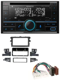 Автомагнитола для Toyota Corolla 2009–2013 Kenwood 2 DIN, CD, DAB, USB, MP3, Bluetooth, серебристая