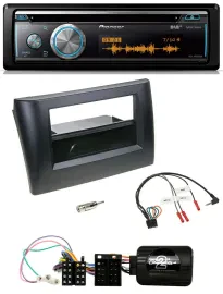 Pioneer Lenkrad DAB USB CD Bluetooth Autoradio für Fiat Stilo 01-07 schwarz Abla
