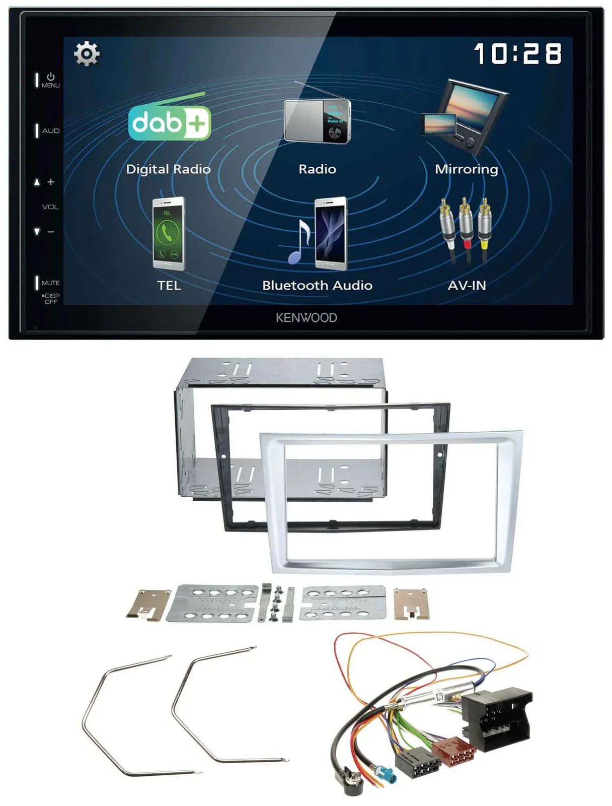 Kenwood 2DIN Bluetooth MP3 USB DAB Autoradio für Opel Astra H Zafira B Corsa D m