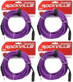 Коммутационный кабель Rockville RCXMB30-P Purple 9.1 м (4 штуки)